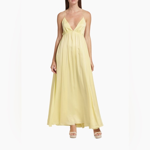 Zimmermann Dresses & Skirts - Zimmermann Yellow Silk Open Back Gown